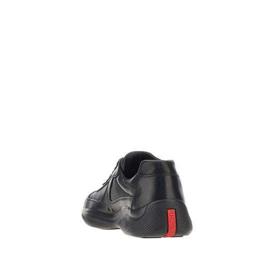 26FW 프라다 아메리카 컵 가죽 레더 로우탑 스니커즈 4E3400FG000038 Black - PRADA