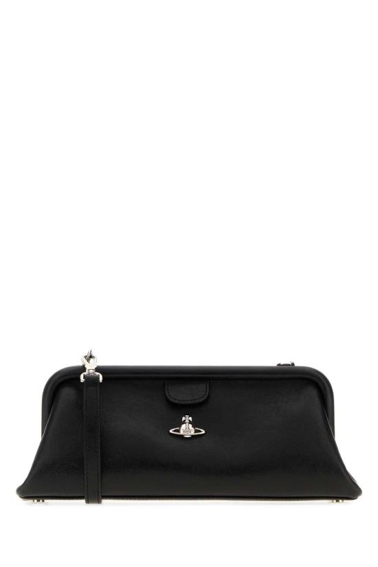 26FW 비비안웨스트우드 아카이브 오르브 탑핸들 토트백 4B01001EWL00BX N401 BLACK