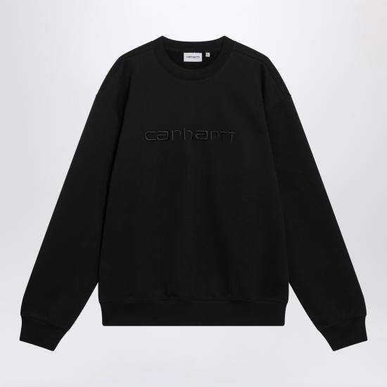 26FW 칼하트 WIP 로고 스웨트셔츠 I030546CO Black