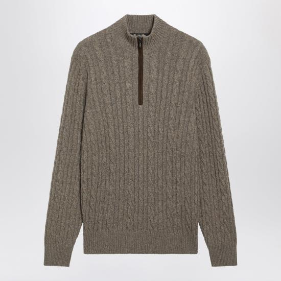 26FW 로로피아나 긴팔 티셔츠 FAD7358WS Brown