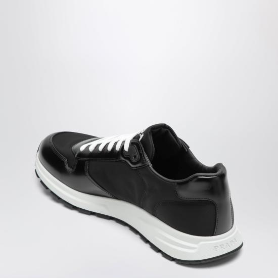 26SS 프라다 프랙스 01 리나일론 브러시드 레더 스니커즈 2EE443G0003LF5 Black - PRADA
