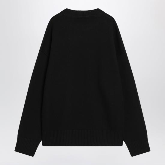 26FW 아미 빅 하트 울 크루넥 스웨터 UKS838U018 Black - AMI