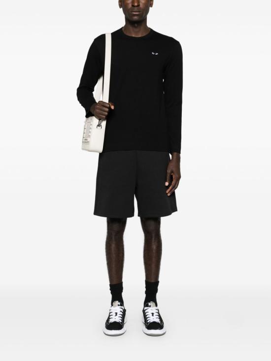26FW 꼼데가르송 블랙하트 와펜 긴팔 티셔츠 AX T120 051 BLACK - COMME DES GARCONS