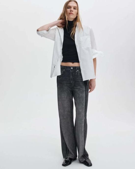  랙앤본 데님 팬츠 RB 미라마 와이드 레그 트랙 팬츠 - RAG & BONE