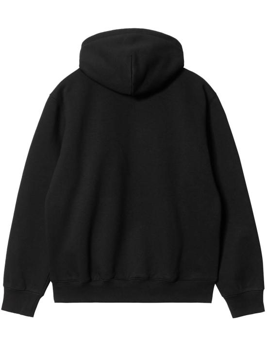 26FW 칼하트 WIP 로고 후드 티셔츠 I030547 0D2 XX Black white - CARHARTT WIP