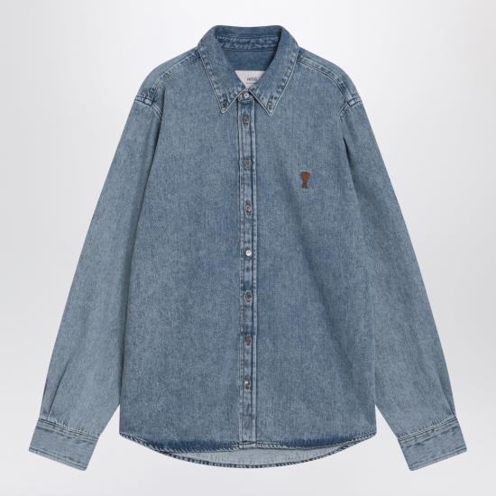 26FW 아미 데님 데님 셔츠 USH786DE0056 Blue