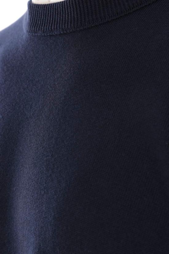 26SS 스톤 아일랜드 소프트 오가닉 코튼 롤드 엣지 심 크루넥 점퍼 5100053S00B2 V0020 BLUE NAVY - STONE ISLAND