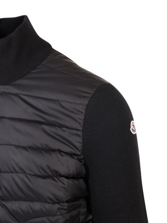 26FW 몽클레어 패딩 울 가디건 9B50700 A9341 999 BLACK DOM - MONCLER