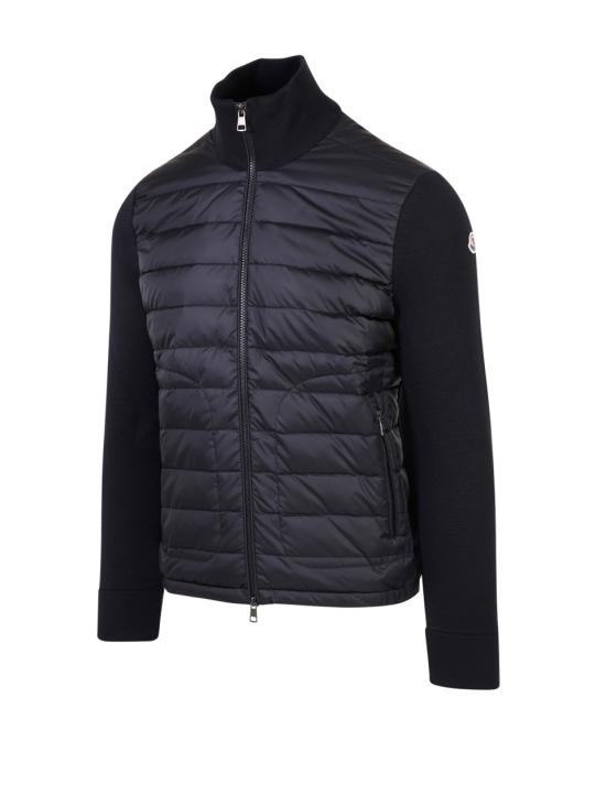 26FW 몽클레어 패딩 울 가디건 9B50700 A9341 999 BLACK DOM - MONCLER