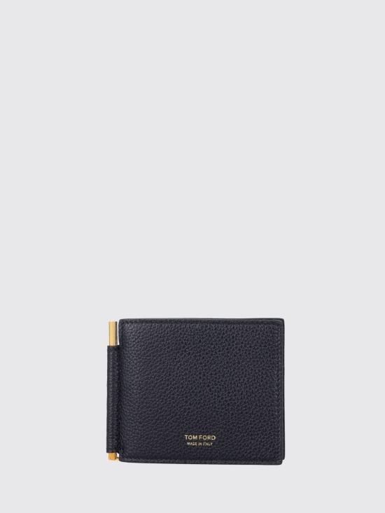 26FW 톰포드 그레인 레더 머니 클립 Y0231LCL158G NAA Black