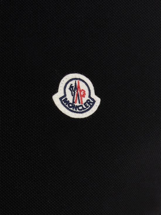 26FW 몽클레어 트리밍 코튼 피케 폴로 셔츠 8A70300 84556 999 BLACK DOM - MONCLER