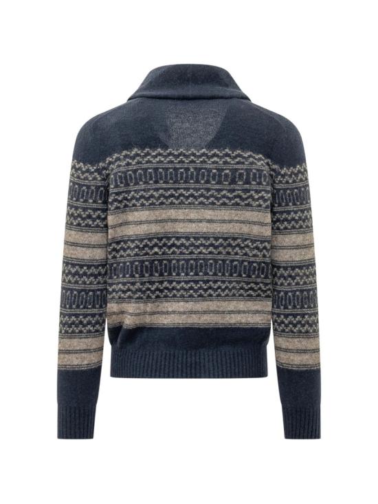 26FW 브루넬로 쿠치넬리 니트웨어 MTF710006 Blue - BRUNELLO CUCINELLI