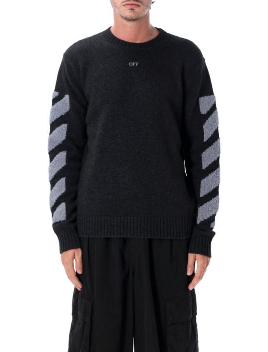 26FW 오프화이트 니트웨어 OMHE087F26KNI002010 Black
