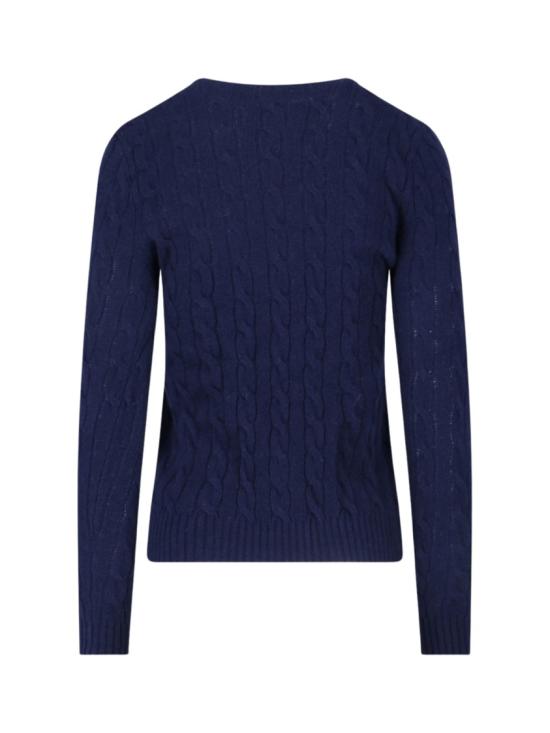 26FW 폴로 랄프로렌 폴로 자수 케이블 니트 스웨터 211971865003 Blue - POLO RALPH LAUREN