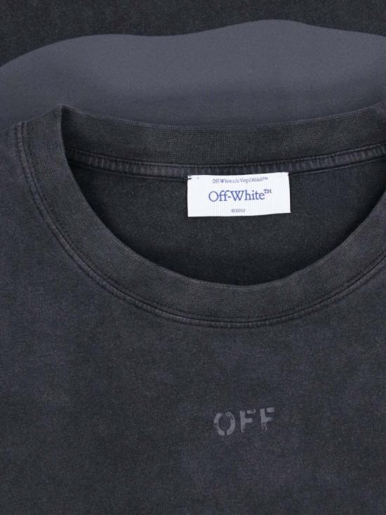 26FW 오프화이트 반팔 티셔츠 44MAA120F26J00T001VINTAGE BLACK - OFF WHITE