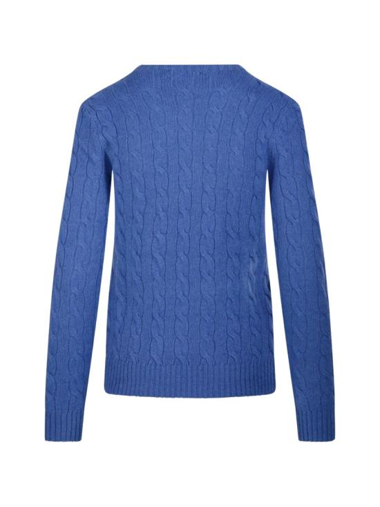 26FW 폴로 랄프로렌 폴로 자수 케이블 니트 스웨터 211971865503 Blue - POLO RALPH LAUREN