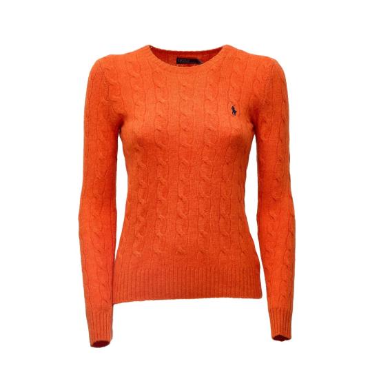 26FW 폴로 랄프로렌 폴로 자수 케이블 니트 스웨터 211971865504 Orange
