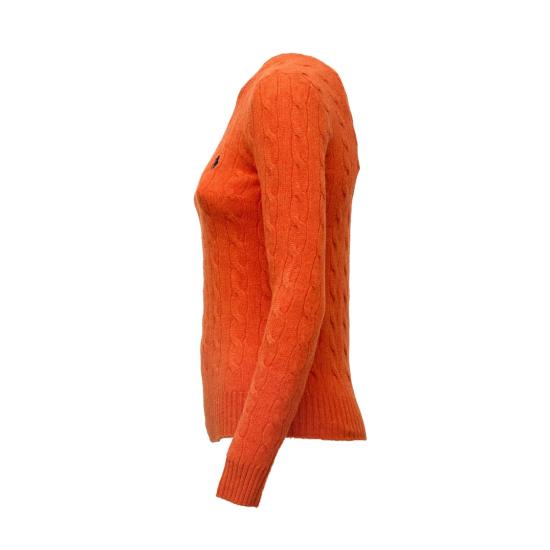 26FW 폴로 랄프로렌 폴로 자수 케이블 니트 스웨터 211971865504 Orange - POLO RALPH LAUREN