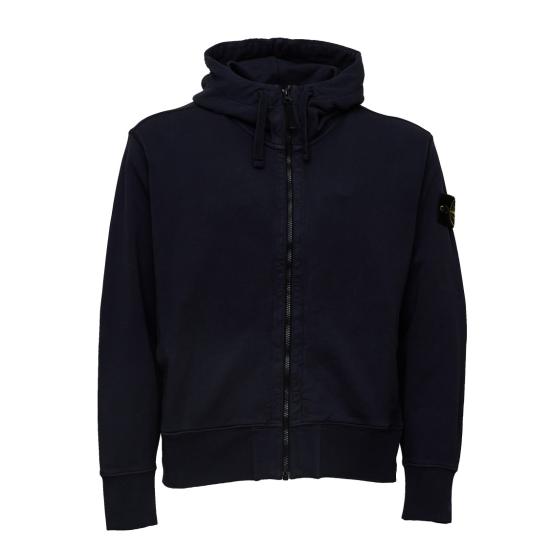 26FW 스톤 아일랜드 오가닉 코튼 플리스 와펜 집업 후드 티셔츠 오가닉 코튼 플리스 와펜 집업 후드 티셔츠 L2S156100009 S0051 Black