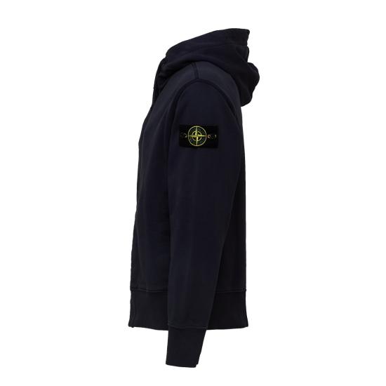 26FW 스톤 아일랜드 오가닉 코튼 플리스 와펜 집업 후드 티셔츠 오가닉 코튼 플리스 와펜 집업 후드 티셔츠 L2S156100009 S0051 Black - STONE ISLAND