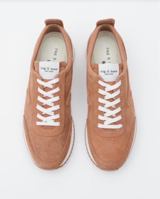  랙앤본 스니커즈 Rag & Bone 레트로 러너  토피 스웨이드 - RAG & BONE