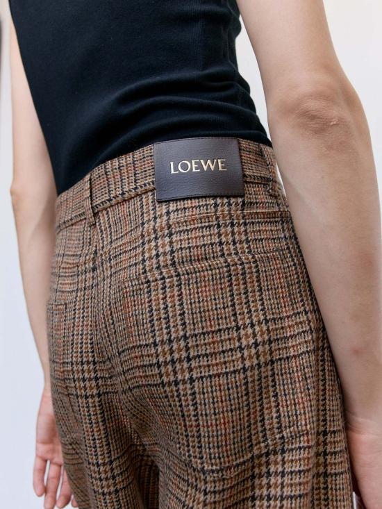  로에베 스트레이트 팬츠 울 배럴 팬츠 - LOEWE