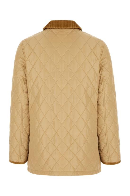 26FW 버버리 퀄티드 나일론 반 자켓 8107464 C1544 FLAX SAND IP CHECK - BURBERRY