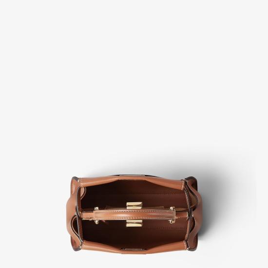 26FW 펜디 피카부 미니 레더 토트백 8BN244 AWQ8 F1WGE BROWN DOM - FENDI