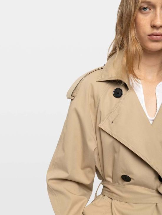  자딕앤볼테르 트렌치 코트 Zadig & Voltaire Kivana 재킷 라떼 - ZADIG & VOLTAIRE