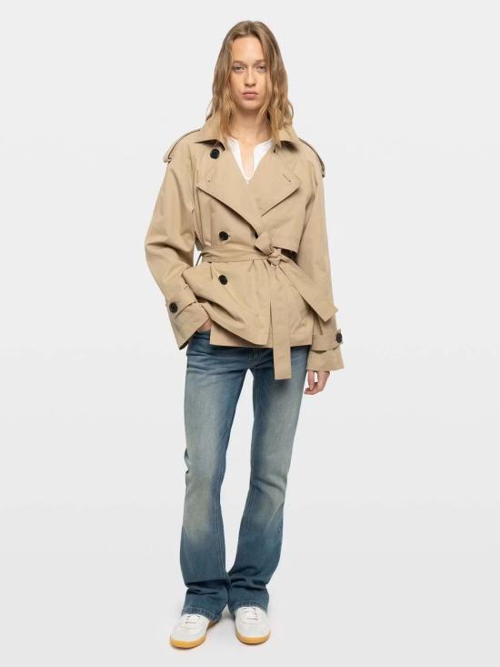  자딕앤볼테르 트렌치 코트 Zadig & Voltaire Kivana 재킷 라떼 - ZADIG & VOLTAIRE