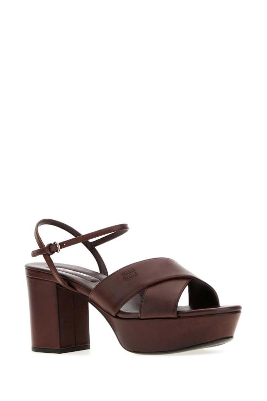 26FW 미우미우 샌들 5XP917F075V69 F0201 Brown - MIU MIU