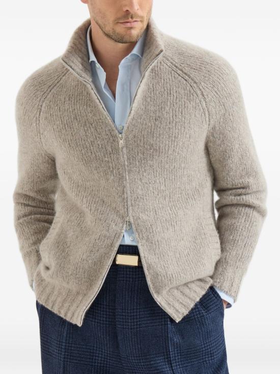 26FW 브루넬로 쿠치넬리 집업 니트 MET302116 C9770 BEIGE - BRUNELLO CUCINELLI