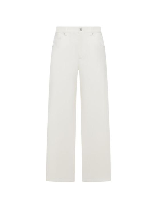 26FW 브루넬로 쿠치넬리 스트레이트 팬츠 M0H81P4075 C1101 WHITE