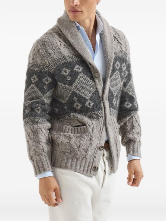 26FW 브루넬로 쿠치넬리 가디건 MNX302516 CIX90 GREY - BRUNELLO CUCINELLI