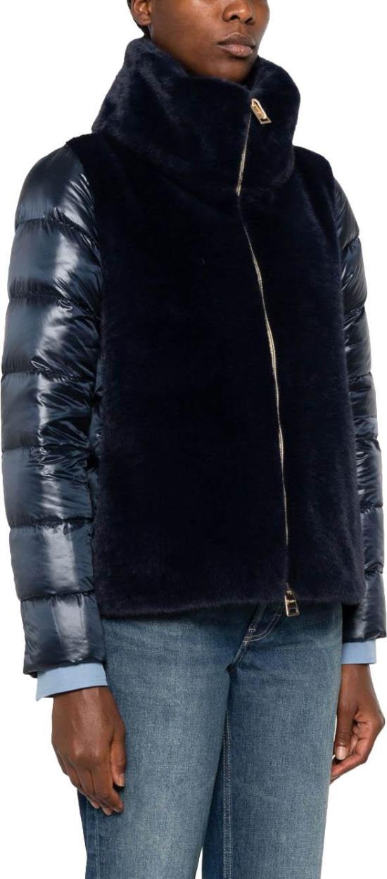 26FW 에르노 울트라라이트 나일론 & 레이디 얼터너티브 퍼 케이프 PI002017D12017Z9200 NAVY - HERNO