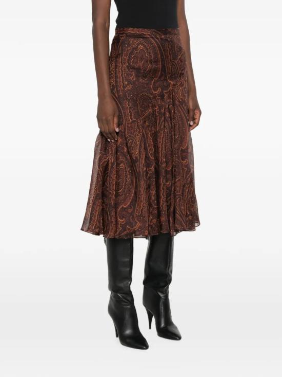 26FW 에트로 미디 스커트 WRFA0219 99SA124X0865 Brown - ETRO