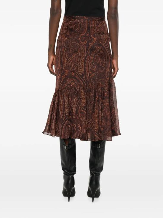26FW 에트로 미디 스커트 WRFA0219 99SA124X0865 Brown - ETRO