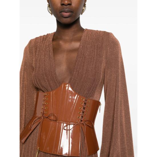 26FW 엘리자베타프랜치 롱 원피스 ABR1566E2 FK3 BROWN - ELISABETTA FRANCHI