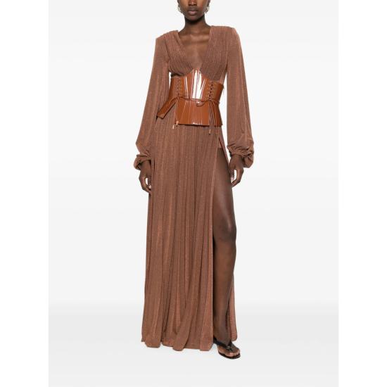 26FW 엘리자베타프랜치 롱 원피스 ABR1566E2 FK3 BROWN - ELISABETTA FRANCHI