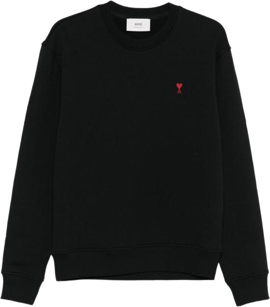 26FW 아미 스몰 하트 로고 스웨트셔츠 BFUSW035D730001 BLACK