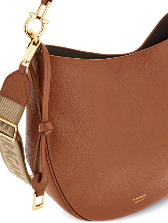 26FW 살바토레 페라가모 미디엄 호보백 21A170785031006 BROWN - SALVATORE FERRAGAMO