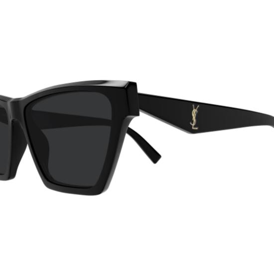  생로랑 선글라스 강렬한 캣아이 모양 선글라스 블랙 - SAINT LAURENT