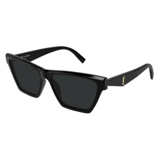  생로랑 선글라스 강렬한 캣아이 모양 선글라스 블랙 - SAINT LAURENT