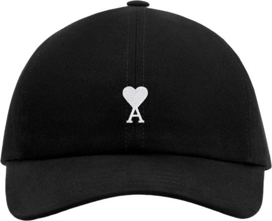 26FW 아미 코튼 ADC 자수 볼캡 UCP265AW0041001 BLACK