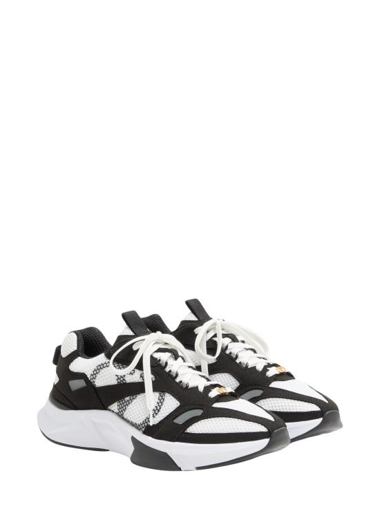 26FW 발렌티노 가라바니 데미브 트레이너 메쉬 패브릭 스웨이드 인서트 스니커즈 YS0N88QAP 0QR BLACK - VALENTINO GARAVANI