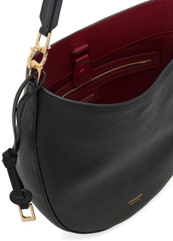 26FW 살바토레 페라가모 미디엄 호보백 21A170785028003 BLACK - SALVATORE FERRAGAMO