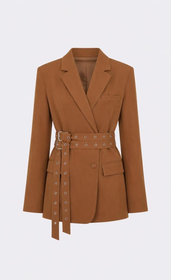  논살란트 레이블 수트 세트 무심한 라벨 Jannette Blazer Caramel - NONCHALANT LABEL