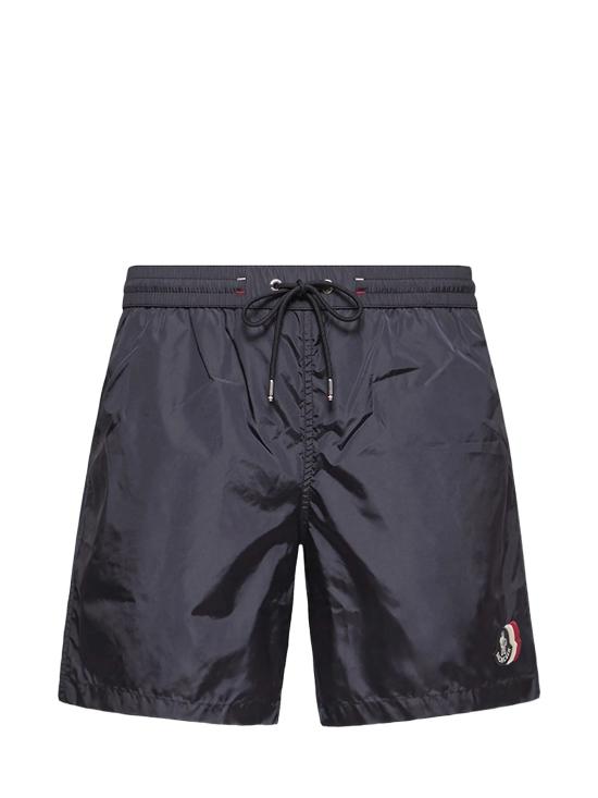 26FW 몽클레어 나일론 로고 패치 스윔 팬츠 L20912C00005 5985M742 NAVY