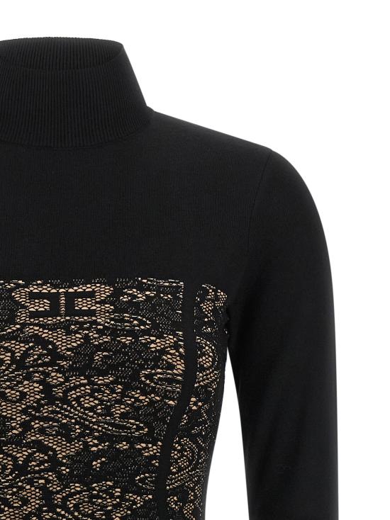 26FW 엘리자베타프랜치 미디 원피스 자카드 드레스 블랙 - ELISABETTA FRANCHI