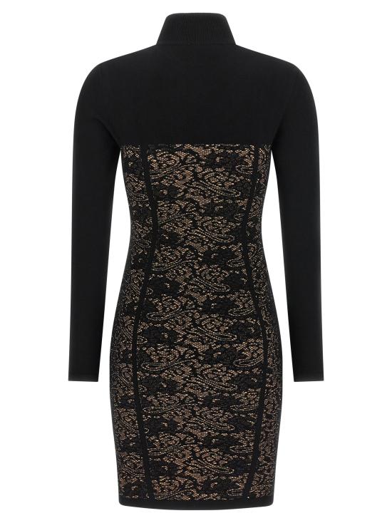 26FW 엘리자베타프랜치 미디 원피스 자카드 드레스 블랙 - ELISABETTA FRANCHI